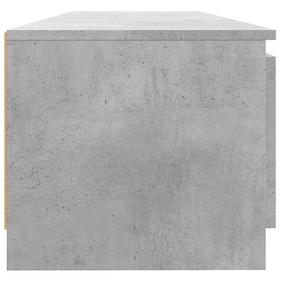 Szafka pod TV z LED, szarość betonu, 140x40x36 cm