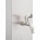 vidaXL Panel prysznicowy ogrodowy, 110 cm, stal nierdzewna