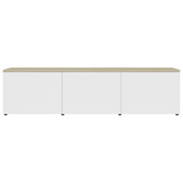 vidaXL Szafka pod TV, biel i dąb sonoma, 120x34x30 cm