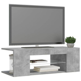 vidaXL Szafka pod TV z oświetleniem LED, szarość betonu, 90x39x30 cm