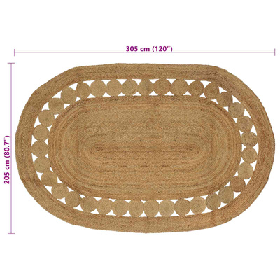 Dywany pokojowe naturalny 205 x 305 cm Juta