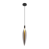 Lampa wisząca Nordic szklana pojedyncza dymiony klosz do jadalni