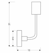 Kinkiet patynowy/czarny matowy bez klosza Saga 21-01313