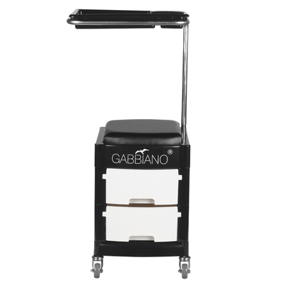 Pomocnik - taboret do pedicure 16 plus czarny/biały 125885