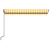 Automatycznie zwijana markiza, 450x350 cm, żółto-biała