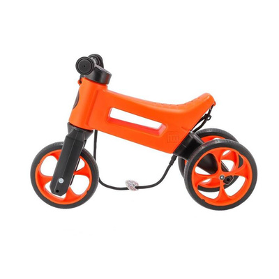 FWRider Super Sport 515739 Kolor: Orange / Pomarańczowy z pomarańczowymi felgami Rowerek biegowy Jeździk 2w1 Ciche koła + Pasek do noszenia dla Rodzica