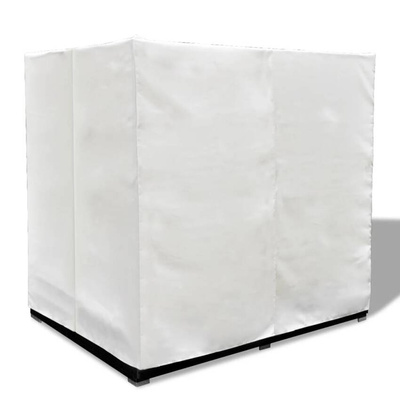 vidaXL Leżak ogrodowy z baldachimem, polirattan, czarny