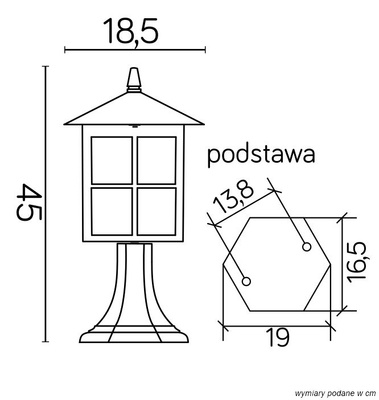 Lampa ogrodowa stojąca K 4011/1/KW