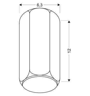 Lampa sufitowa tuba biała sześciokątna metalowa GU10 Candellux