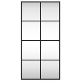 vidaXL Lustro ścienne, czarne, 40x80 cm, prostokątne, żelazo