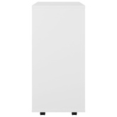 Szafka na kółkach, biała, 60x35x75 cm, materiał drewnopochodny