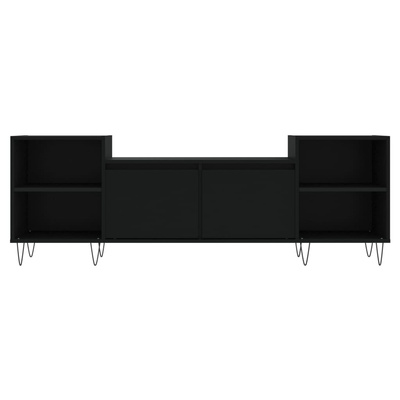 vidaXL Szafka pod TV, czarna, 160x35x55 cm, materiał drewnopochodny