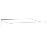 Markiza chowana Biały 400 × 300 cm Aluminium