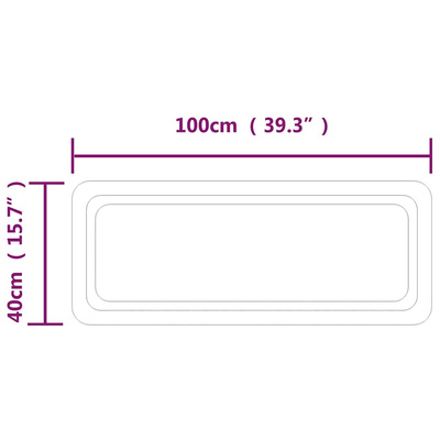 Lustro łazienkowe z LED, 100x40 cm