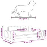 vidaXL Legowisko dla psa, czarne, 90x53x30 cm, obite tkaniną