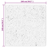 vidaXL Dywan z długim włosiem PAMPLONA, kremowo-czarny, 240x240 cm