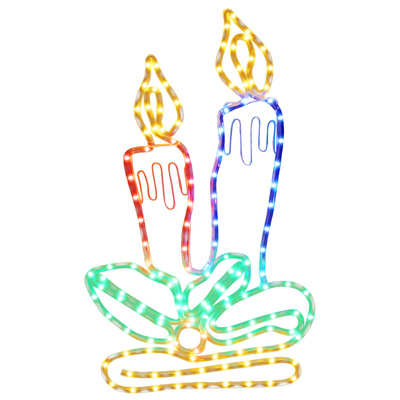Świąteczna dekoracja świetlna w kształcie świec, 144 LED