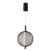 Lampa wisząca druciana PUMA z kulistym kloszem 20 cm – designerska lampa do salonu LED 3000K
