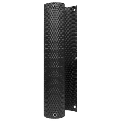 Ekran Balkonowy z Oczkami 600 x 90 cm polirattan Czarny