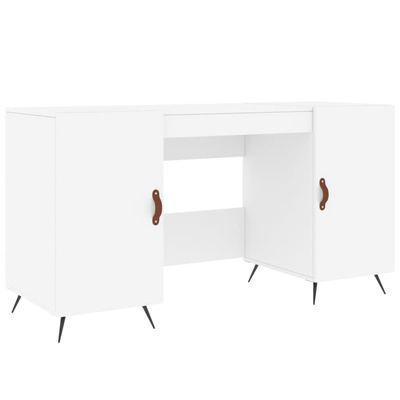 vidaXL Biurko, białe, 140x50x75 cm, materiał drewnopochodny wariant 5