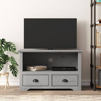 vidaXL Szafka pod TV BODO, 2 szuflady, szara, 91x43x56 cm, sosnowa