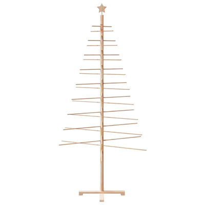 Drewniana choinka do udekorowania, 210 cm, lite drewno sosnowe