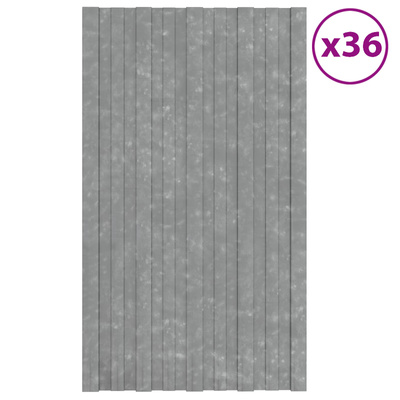 Panel dachowy 36 pcs srebrny 80 x 45 cm Stal galwanizowana