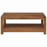 Stolik kawowy naturalny 100 x 50 x 40 cm Lite drewno teakowe