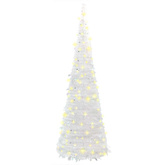 Sztuczna choinka typu pop-up, 150 LED, biała, 180 cm