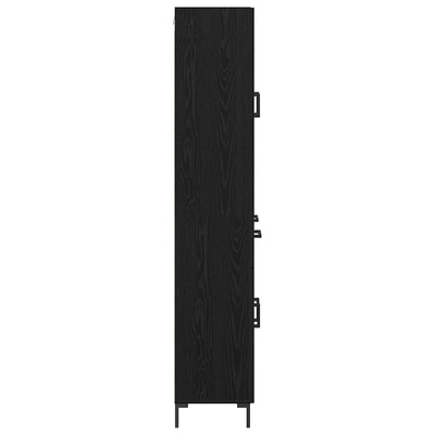 Highboard 2 szt. Czarny Dąb 69,5 x 34 x 180 cm