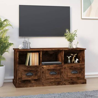 vidaXL Szafka pod TV, przydymiony dąb, 100x35x50 cm