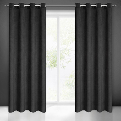 Zasłona Eliza czarna 140x250