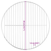 Ruszt do grilla, okrągły, ?40 cm, stal nierdzewna 304