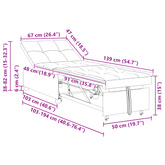 Sofa Bed Turkusowy 194 x 67 x 82 cm Aksamit