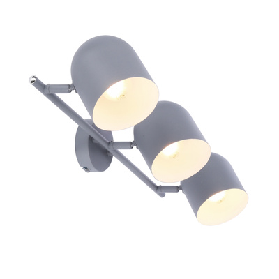 Lampa ścienna candellux azuro 93-63229 listwa e27 szary mat