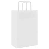 Torby papierowe 250 szt. z uchwytami białe 21x11x31 cm