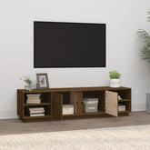 vidaXL Szafka pod TV, miodowy brąz, 156x40x40 cm, lite drewno sosnowe