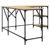 vidaXL Biurko, dąb sonoma, 139x139x75 cm, materiał drewnopochodny