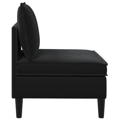 Środkowa sofa z miejscem do przechowywania Czarny Welur