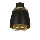 Aleksandria lampa kinkiet czarny e14 klosz czarny+złoty