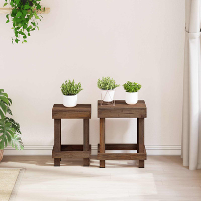 Stojak na rośliny 2 pcs Brązowy 70 x 11 x 27 cm