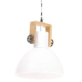 Industrialna lampa wisząca, 25 W, biała, okrągła, 30 cm, E27