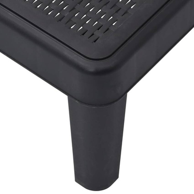 vidaXL Leżak, czarny, 159x68x83,5 cm, polipropylen