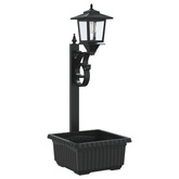 Lampa słupkowa z donicą Czarny 29 x 28 x 74 cm ABS i PP