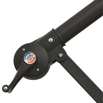 Parasol wiszący z LED i metalowym słupkiem, 350 cm, antracytowy