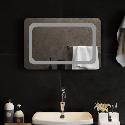 vidaXL Lustro łazienkowe z LED, 60x40 cm