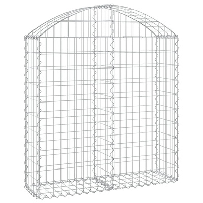 Łukowaty kosz gabionowy 100x30x100/120 cm, galwanizowane żelazo