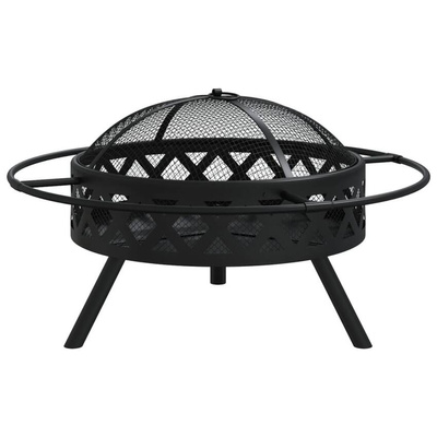 vidaXL Palenisko z pogrzebaczem, 70 cm, XXL, stal