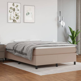 vidaXL Łóżko kontynentalne z materacem, cappuccino, ekoskóra 140x190cm wariant 4