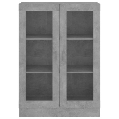 vidaXL Witryna, szarość betonu, 82,5 x 30,5 x 115 cm, płyta wiórowa